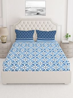 Layers - Siena 225 TC Double Bedsheet - Blue (Queen)