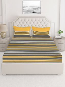 Layers - Siena 225 TC Double Bedsheet - MultiColor (Queen)