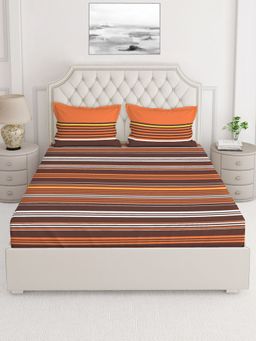 Layers - Siena 225 TC Double Bedsheet - MultiColor (Queen)