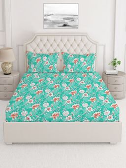 Layers - Tuscany 104 TC King Bedsheet - Turquoise (King)