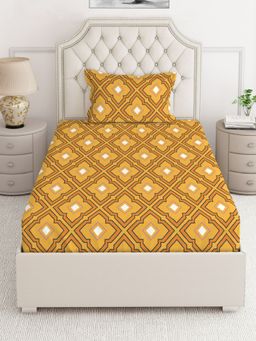 Layers - Tuscany 104 TC Single Bedsheet - Mustard