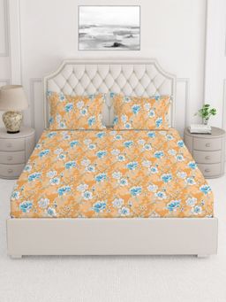 Layers - Tuscany 104 TC Double Bedsheet - Mustard (Queen)