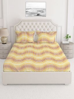 Layers - Firenze 140 TC Double Bedsheet - Yellow (Queen)
