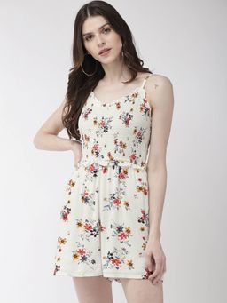 Twenty Dresses by Nykaa Fashion - White Pretty Enchanting In The Florals Playsuit