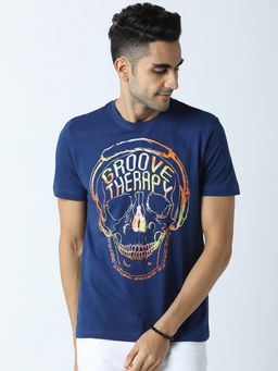 Huetrap - Mens Launch Navy Short Sleeve T-Shirt