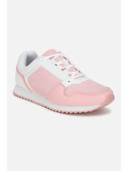 Allen Solly - Women Pink & White Casual Lace Up Sneakers