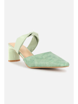 Allen Solly - Women Green Casual Heeled Mules