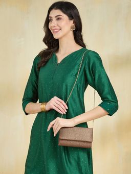 Fabindia - Brown Brocade Sling Bag