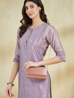 Fabindia - Pink Silk Blend Sling Bag