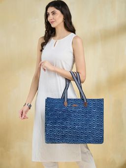 Fabindia - Blue Cotton Tote Bag