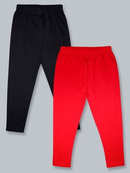 KiddoPanti - Girls Solid Lycra Legging (Pack of 2)