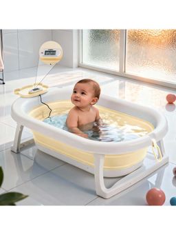 BAYBEE - Kids Beige Solid/Plain Bath Tub (0-5 Years)