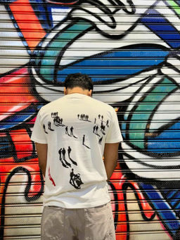 LUMIERES - White Standalone Round Neck T-Shirt
