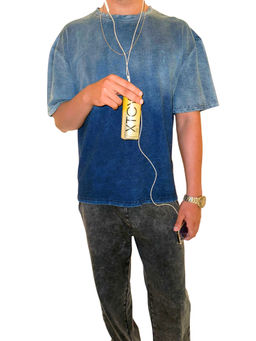 LUMIERES - Blue Oceana Round Neck T-Shirt