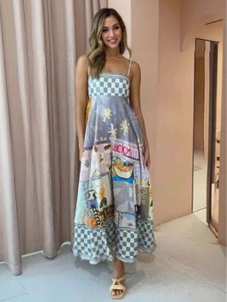 Outzidr - White Floral Print Slip Vacay Dress