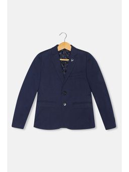 Allen Solly Junior - Boys Navy Solid Regular Fit Blazer