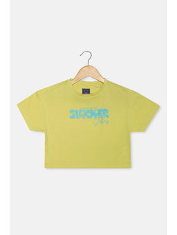 Allen Solly Junior - Girls Yellow Graphic Print Casual T-Shirt