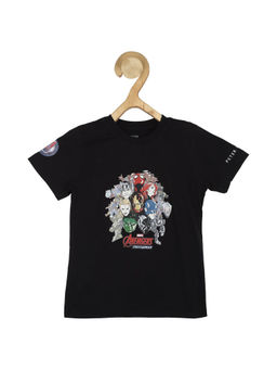 Peter England - Black Graphic T-Shirt