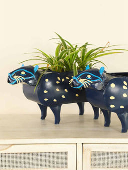 Freedom Tree - Blue Panther Metal Planter