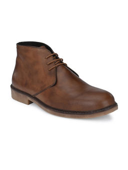 CARLO ROMANO - Burnish Leather Tan Lace Up Ankle Boots