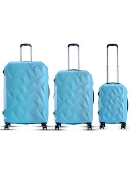 it luggage - Ice Cap Blue Set of 3 28-24-20 Inches Expandable Hardsided TSA Luggage Trolley