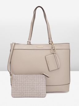 Anne Klein - Women Beige Solid Tote Bag (Set of 3)