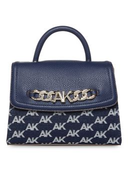 Anne Klein - Women Navy Blue Printed Satchel Bag