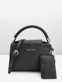 Anne Klein - Women Black Solid Handbag (Set of 2)