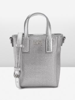 Anne Klein - Women Crystalized Silver Embellished Tote Bag