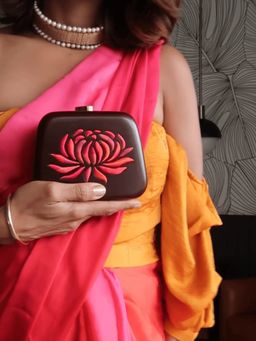 Rachana Reddy - Women Padma Purple Floral Clutch