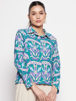 Madame - Multi-Color Printed Shirt (2XL)