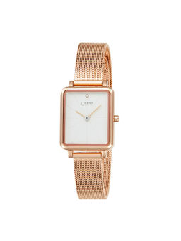Strand by Obaku - Sonar Rose Quartz Crystal Square Dial Women Watch - S748LXVIMV