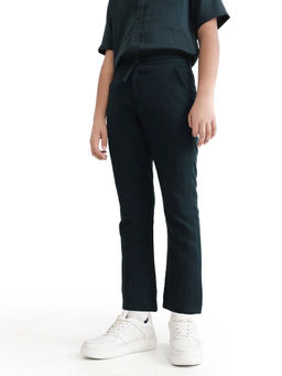 RARE ONES - Boys Teal Cotton Regular Fit Trouser - Rare Ones By Rare Rabbit