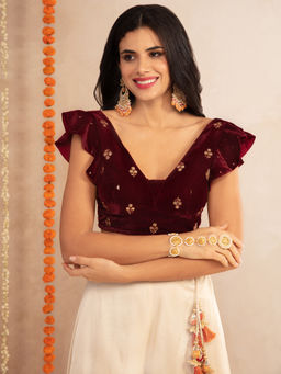 Gajra Gang - Mastani Maroon Blouse