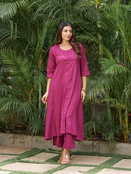 JITI - Magenta Paakhi Kurta with Palazzo