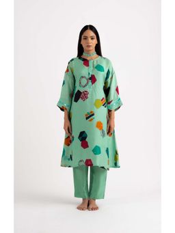 NEHER - Mosa Green Kurta with Pant