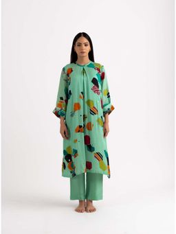 NEHER - Mosa Green Kurta with Pant