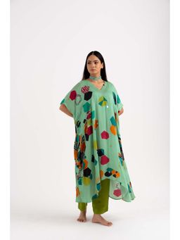 NEHER - Mosa Green Kaftan with Pant