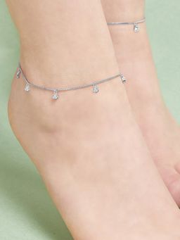 Zavya - Pretty Delicate Drops 925 Silver Anklets