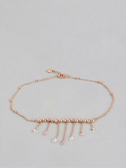 Zavya - Rose-Gold Plated 925 Sterling Silver Drop Anklet