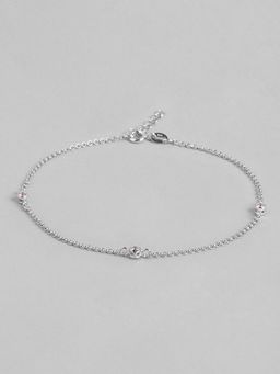 Zavya - Color Drops Cz 925 Sterling Silver Anklet