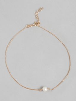 Zavya - Pearl Gold Plated 925 Anklet