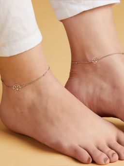 Zavya - Lotus 925 Sterling Anklets