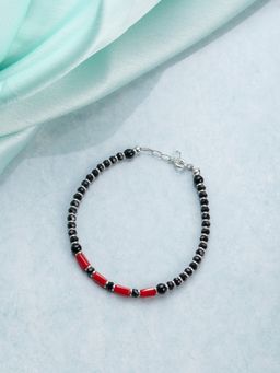 Zavya - Multi-Color Long Beads 925 Sterling Silver Bracelet