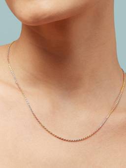 Zavya - Adorable Triple Tone 925 Silver Necklace