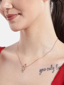 Zavya - Greek Goddess 925 Silver Necklace Rose Gold Plating