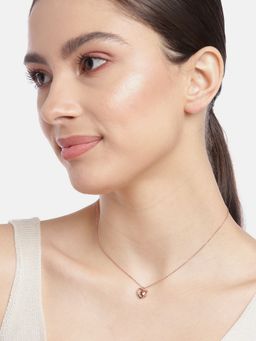 Zavya - Heart & Love Rose Gold Plated 925 Sterling Silver Necklace