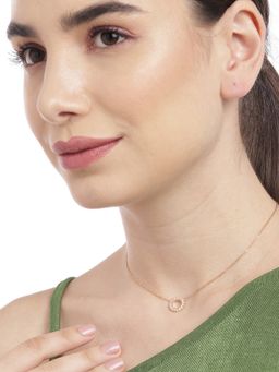 Zavya - Gold Plated Cz 925 Sterling Silver Necklace