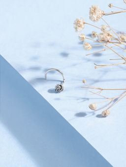 Zavya - Knotted Silver 925 Silver Nose Pin