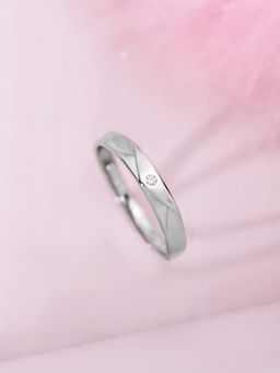 Zavya - Mini Cz Studded 925 Sterling Silver Female Ring
